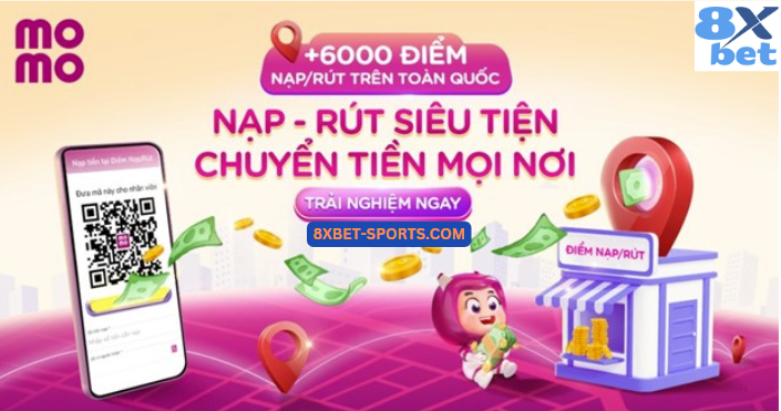 Chơi game kiếm tiền rút về MoMo trên 8xbet dễ dàng và nhanh chóng