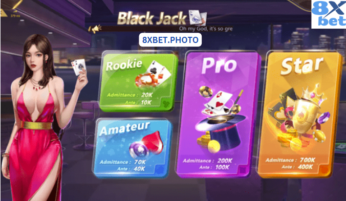 Một hình ảnh minh họa cho giao diện chơi Blackjack 8xbet